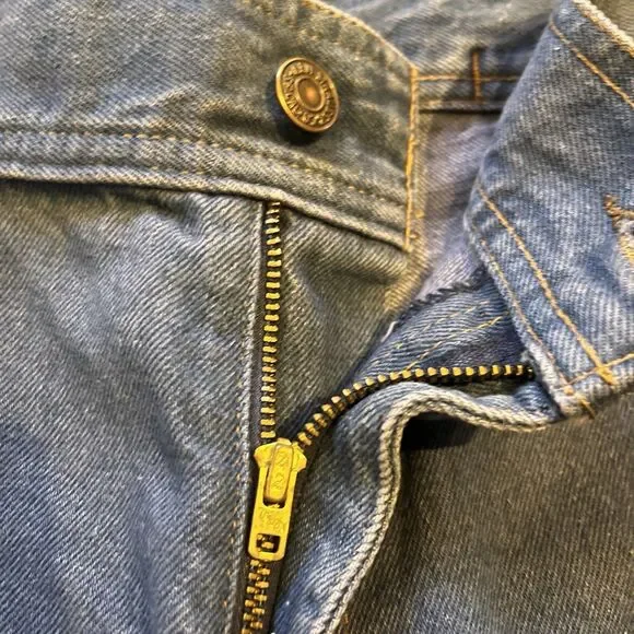 Rare Vintage 70's Retro Wide Leg Levi’s High Waist Indigo Jeans Size 28 - Picture 11 of 15